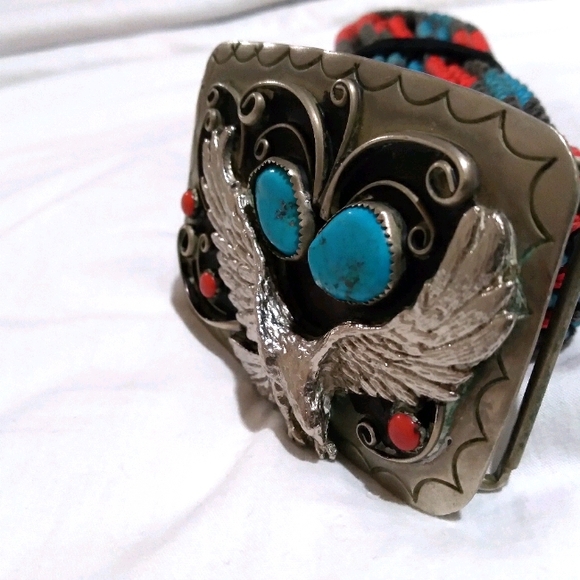 Vintage Navajo Silver Belt Buckle - Picture 5 of 7